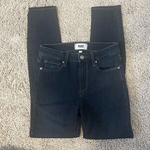 PAIGE HOXTON ANKLE  Dark Wash Navy Skinny Jeans Stretch Denim New W/O Tags.